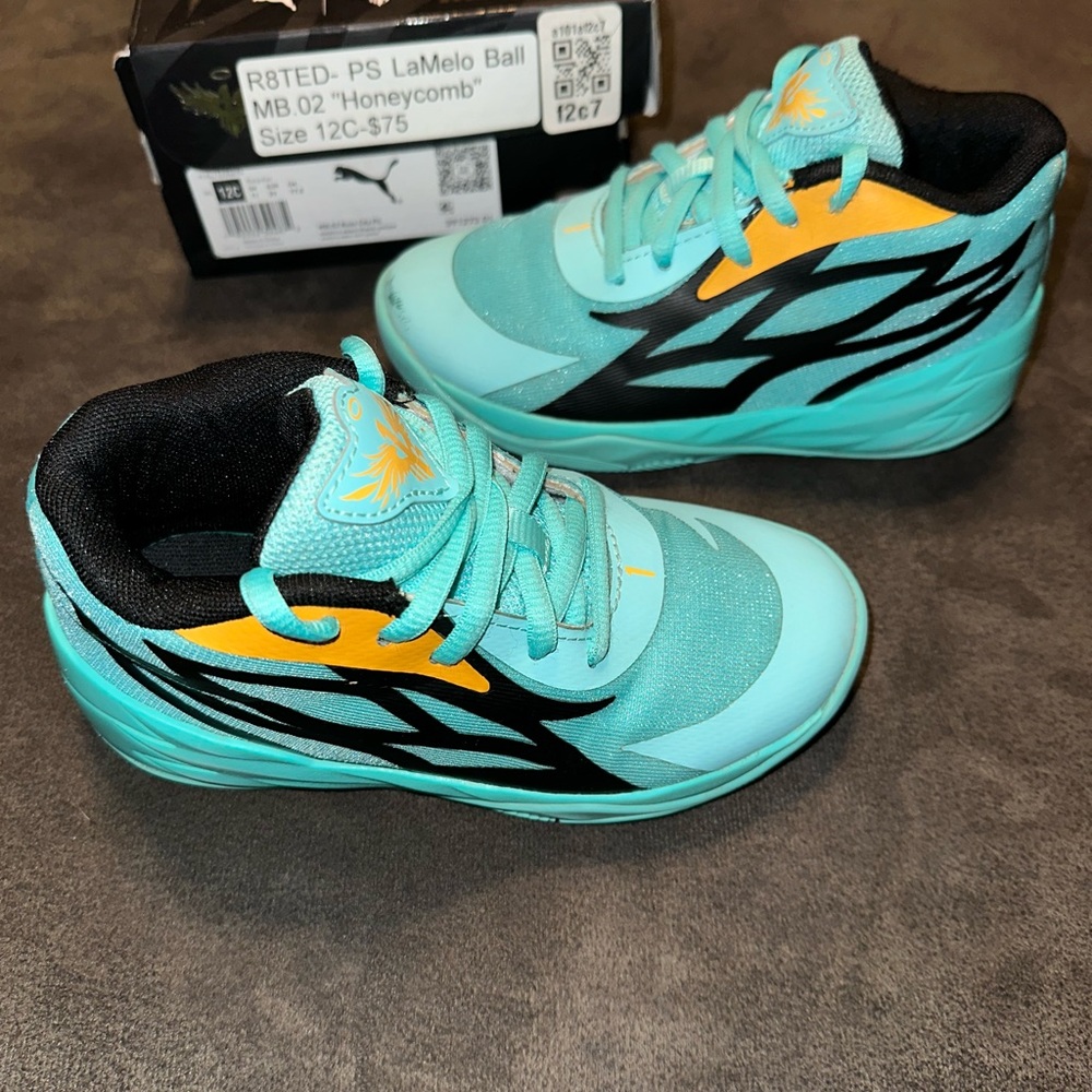 PUMA LaMelo Ball MB.02 “Honeycomb” Basketball Shoes - Kids 12C